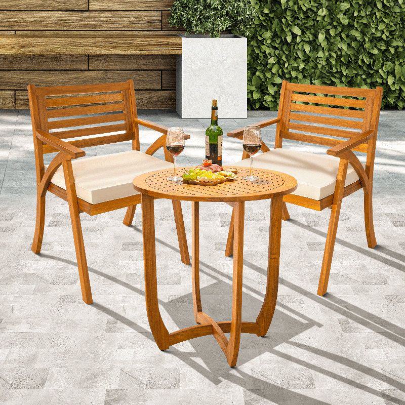 Sauvage 2-Person Patio Dining Set with Cushions: Heavy Duty and Easy Assembly