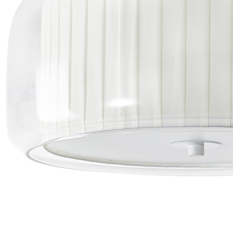 3- Milk white dimmable glass iron ceiling light