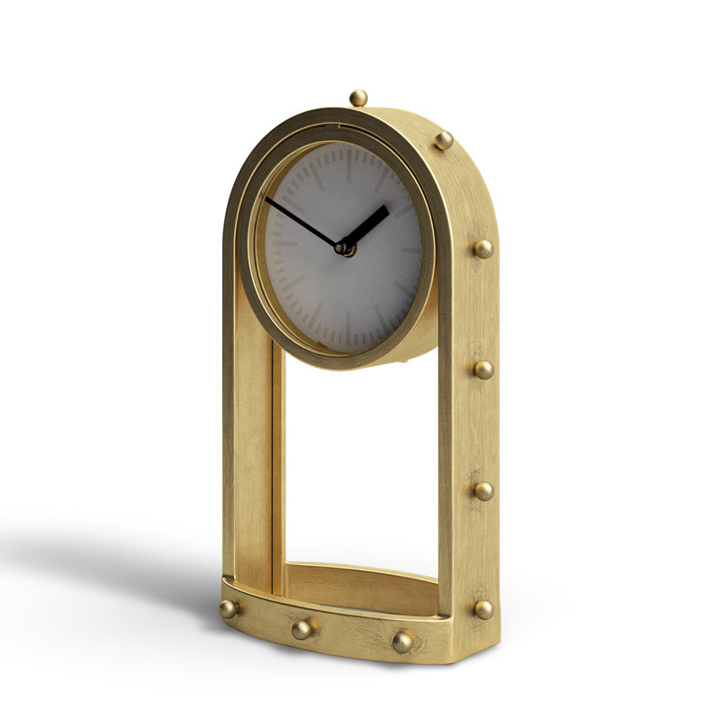 Reze Analog Quartz Tabletop Clock, Gold