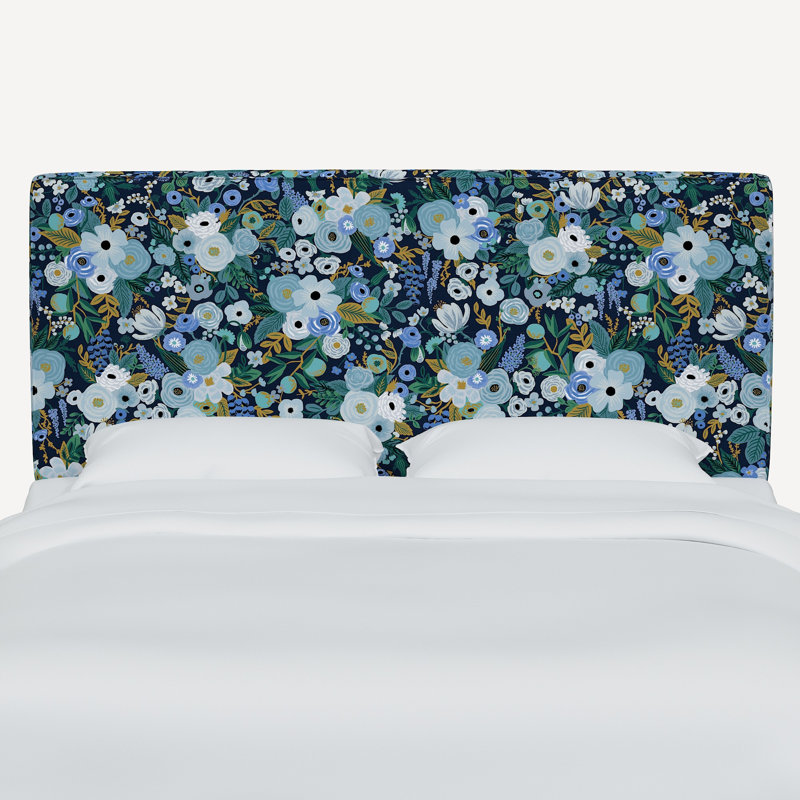 Elly Headboard, Queen, Rpc Garden Party Blue Linen