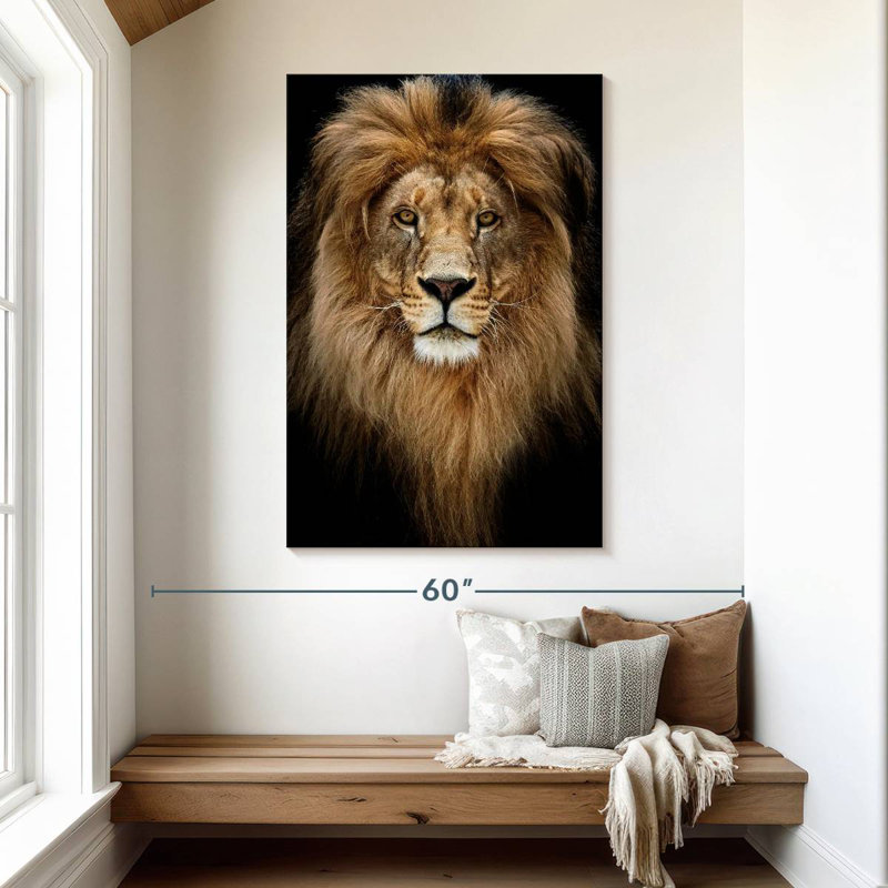 Brampt Kingly Lion Head, 48" H x 32" W