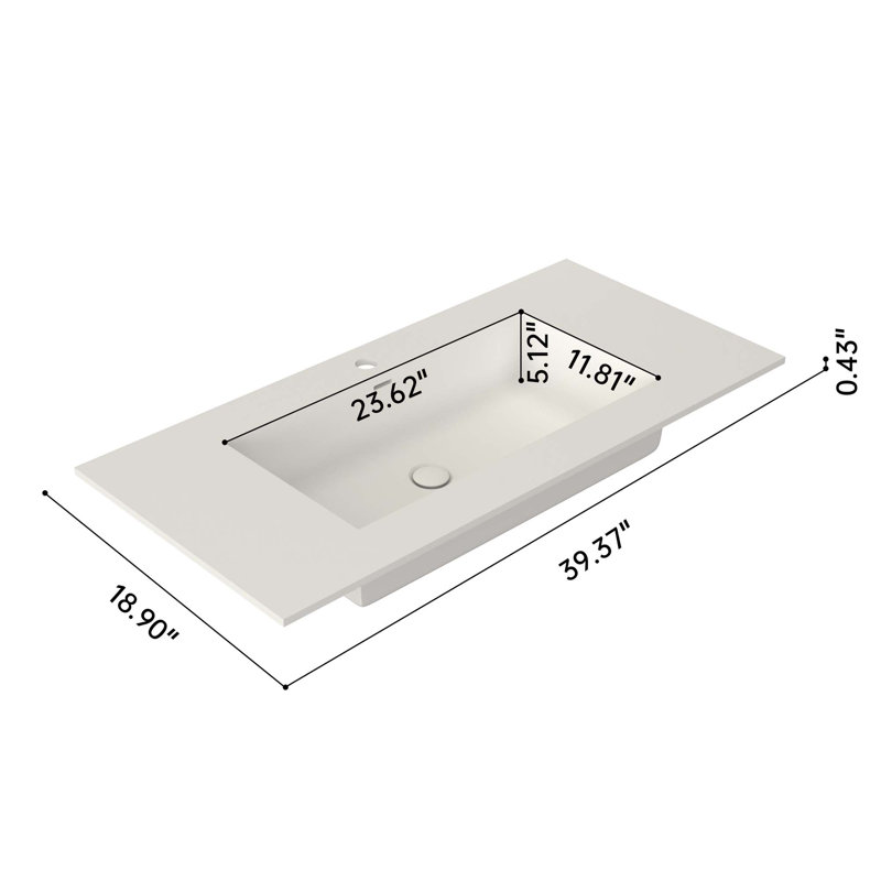 Stone Resin Solid Surface Bathroom Vanity Basin Sink