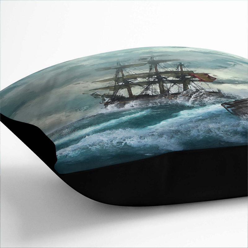 Square Throw Cushion, Black, 55cm H x 55cm W x 20cm D
