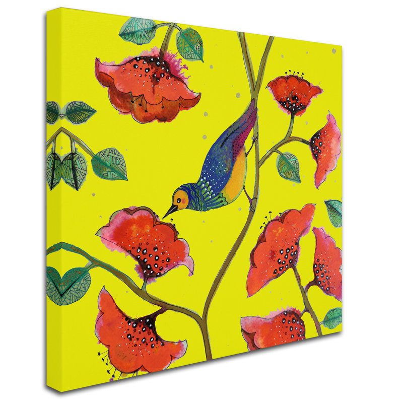 «Bohobird» de Breagh, reproduction sur toile tendue, H 18 po x l 18 po