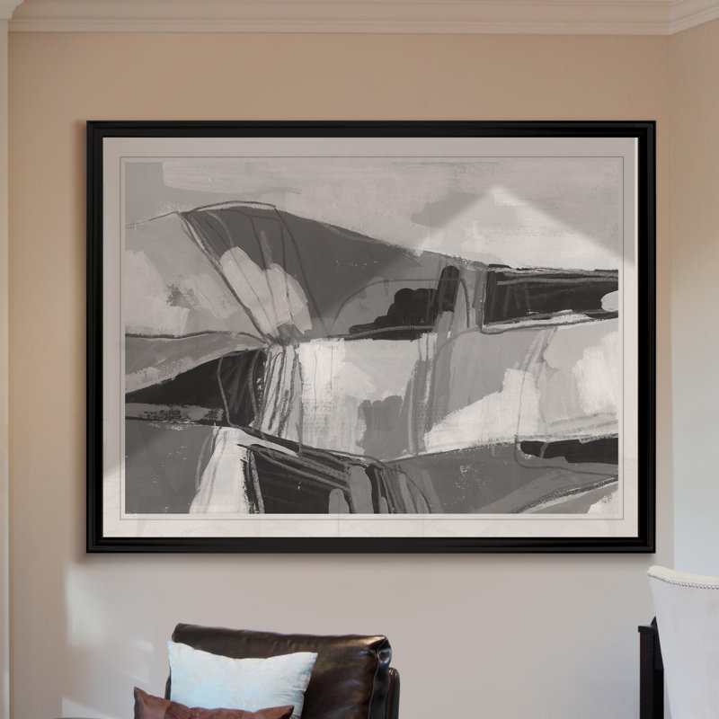 « neutral landscape sketch ii », impression sur toile, H 26,5 po x l 36,5 po x P 1,5 po, Noir