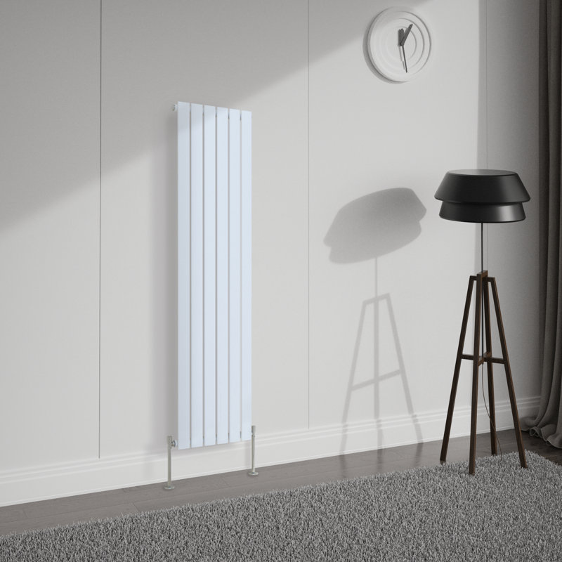 Shonnard Vertical Single Flat Panel Radiator, Gloss White, 160cm H x 40.8cm W