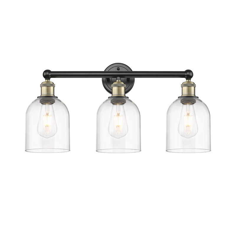 Allysson 3 - Light Dimmable Vanity Light, Clear, Black Antique Brass