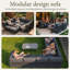 Canapé d'angle modulaire à assise profonde avec canapé confortable en corde tissée Campanella-131210473