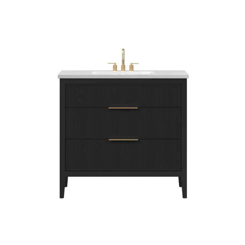 Emma 42" W Single Vanity, Black