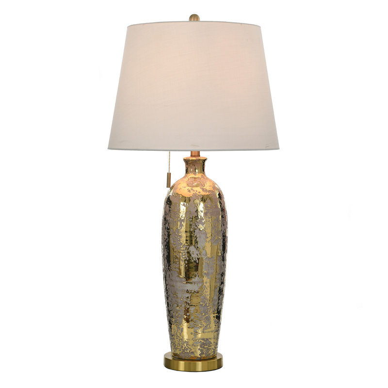 Ceramic Table Lamp - Merken Gold - White Shade