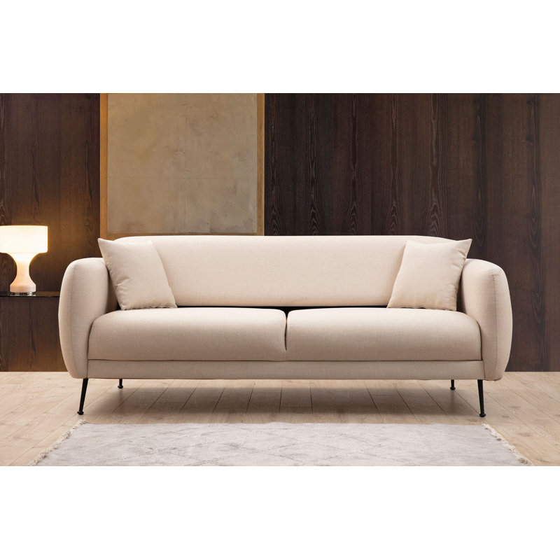 Canapé rembourré 84,3 po Eisen, 100 % polyester beige