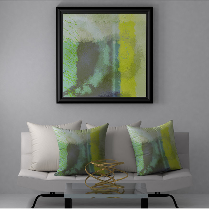 Abstract Throw Pillow, 20" H x 20" W