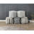 Modern Square Pouf Off- Jacquard Fabric Upholstered Ottoman (Only Including Ottoman)-1974981419