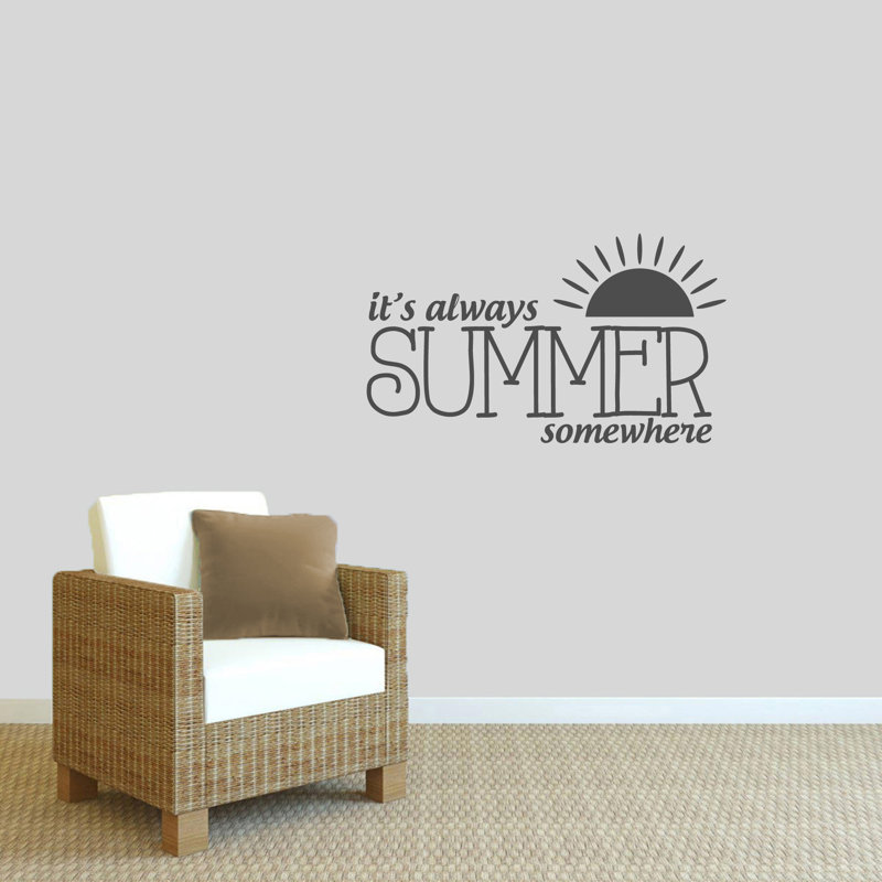 Décalcomanie murale "always summer" Stebbins, Gris foncé