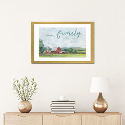 Family Gathers Here by Sally Swatland - Textual Art Print