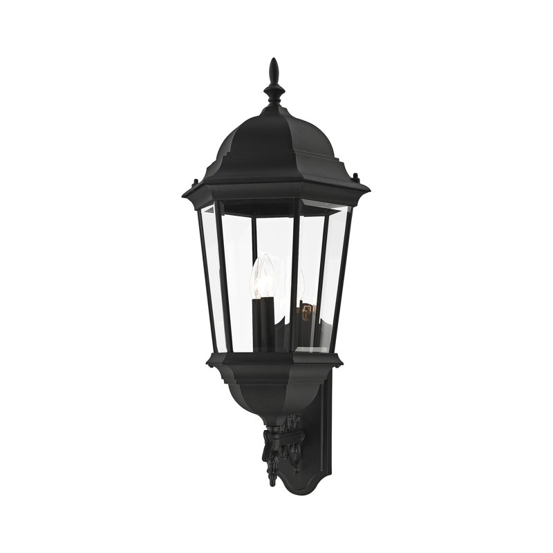 Lanterne murale d'extérieur noire à 3 ampoules H 28,75 po Anemarie