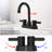 Modern Dual Handle Metal Finish Bathroom Faucet For Easy Diy Installation