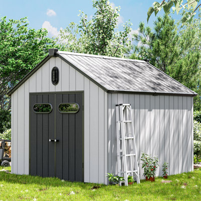 iYofe 8 ft. W x 10 ft. D Resin Storage Shed
