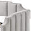 Lit de jour en velours Peridot Dove Grey avec couchette (simple)