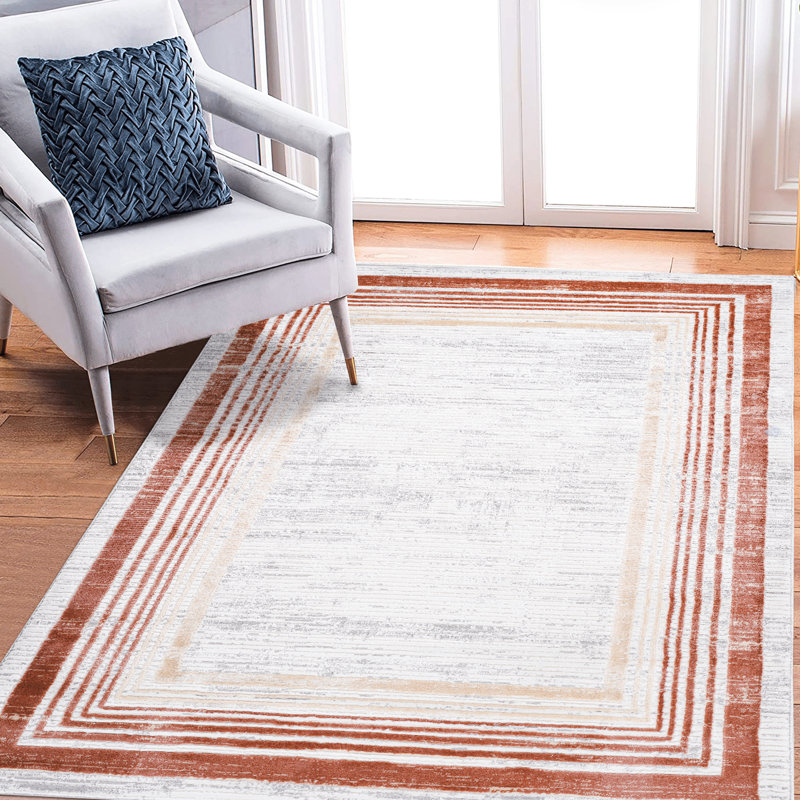 5X7 Area Rug In Brown// - Non-Shedding, Stain , Great For Nursery, Study, Living Room Eat-In Kitchen, Room, Bedroom