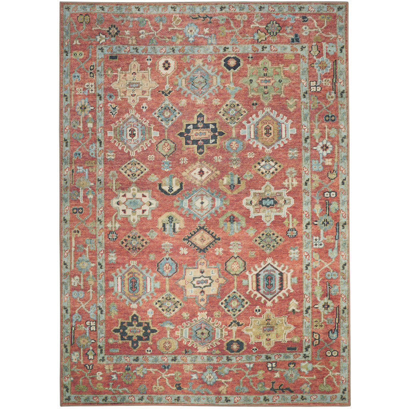 Heriberto Machine Washable Vintage Area Rug, Rectangle 4' x 6'