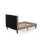 Ensemble de lit pour grand lit 3 pièces - 1 grand lit en tissu de lin kaki foncé et tête de lit capitonnée à boutons avec 2 tables de chevet - Table de chevet au fini crème au beurre brossé-1372932415-1429516885