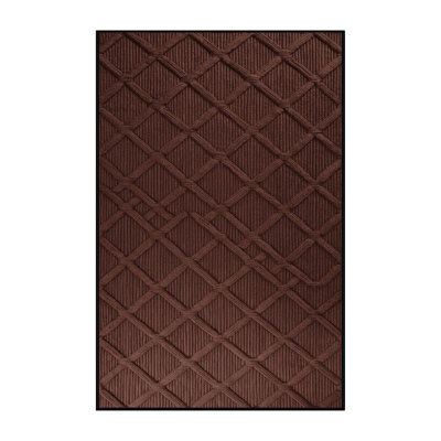 Machine Washable Trellis Black Area Rug