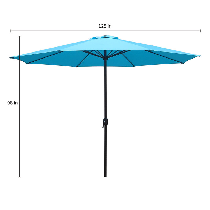 Parasol de marché octogonal Fazlie, Turquoise