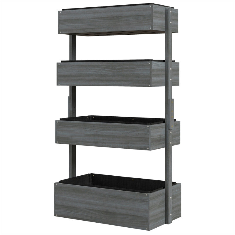 Solid Wood 4 Tier Plant Stand