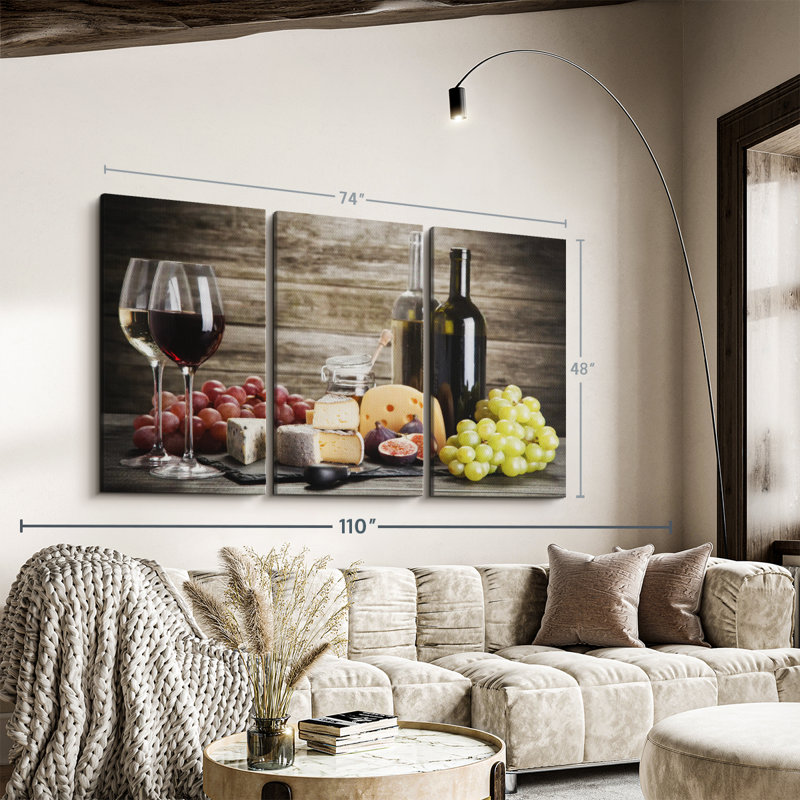 «Wine And Cheese» sur, H 48 po x l 74 po