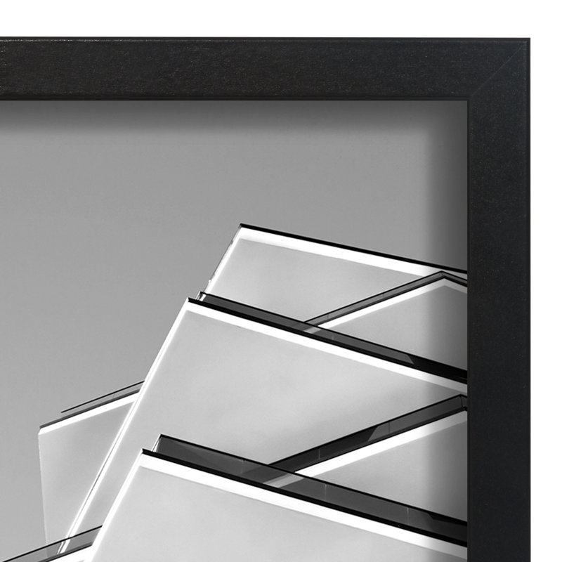 Picture frame Americanflat Set of 3 Picture Frames - Includes 4x6, 5x7, 6x8 Frames - Deep, High-Quality Molding - Shatter-Resistant Glass - Black