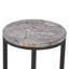 Mumbai 17" Side Table in Grey Septarian with Iron Base
