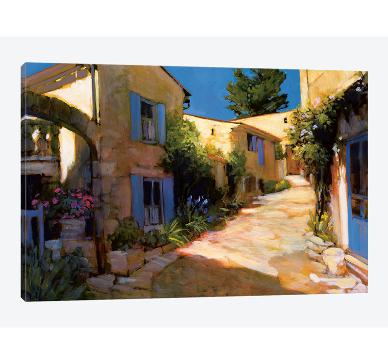 « village », impression sur toile, H 8 po x l 12 po x P 0,75 po