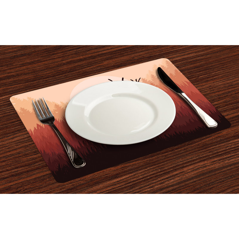 Mullen Moose Forest Antlers Wild Deer Placemat