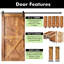 5-in-1 Design 80" Colour Solid Pine Unassembled Door with Black Rustic Installation Hardware Kit-89213777-89213768