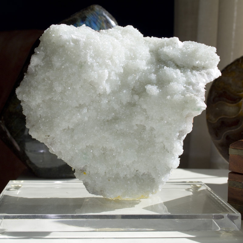 Miniature Apophyllite, Stilbite and Heulandite. Acrylic Mounted.
