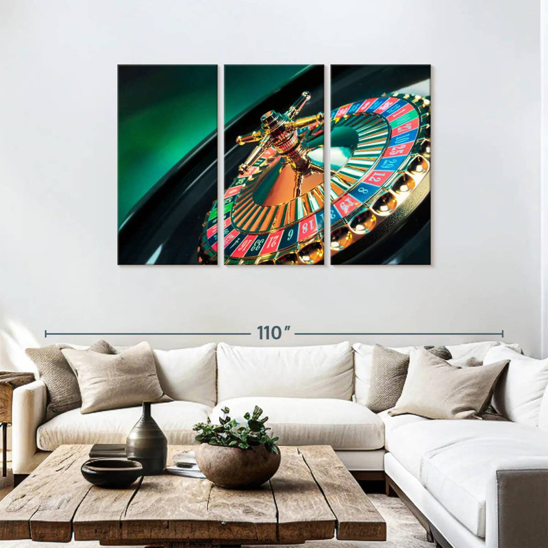 Roulette Wheel, 48" H x 74" W