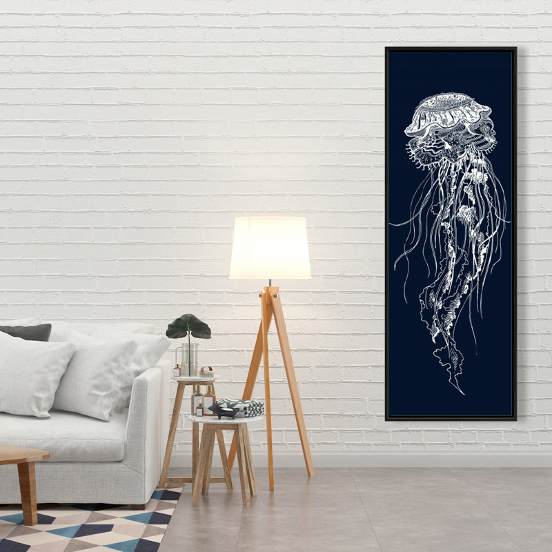 "Illustration détaillée de méduse" sur toile, H 60 po x l 20 po