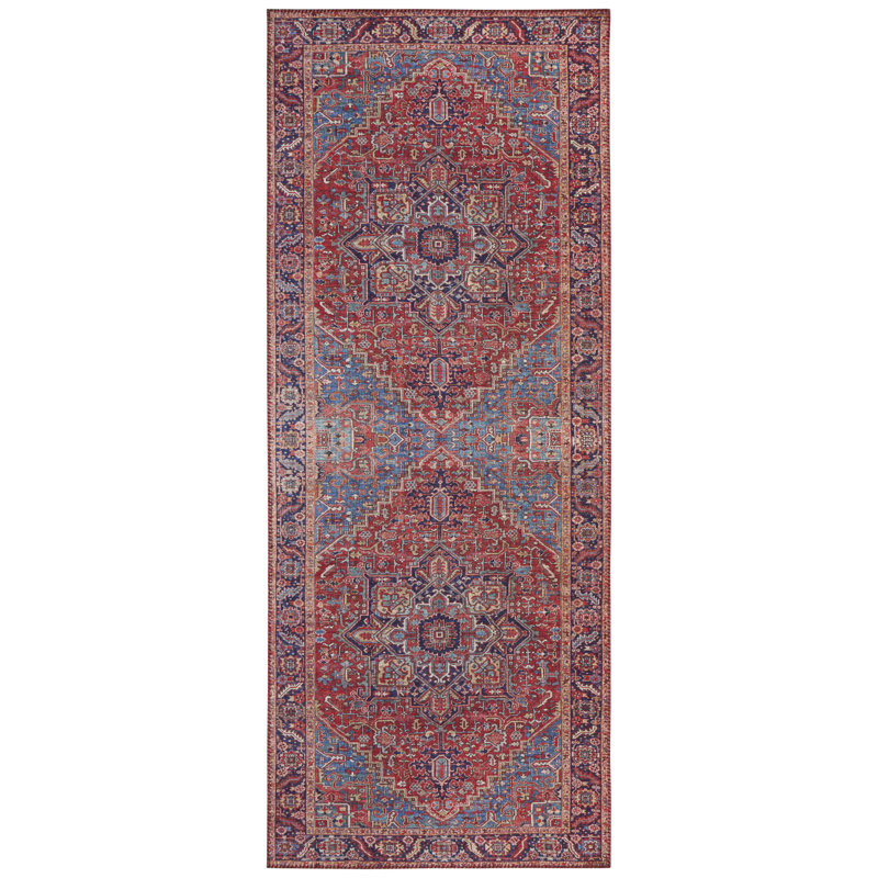 Amata Tufted Red Rug, Runner 80 x 200cm