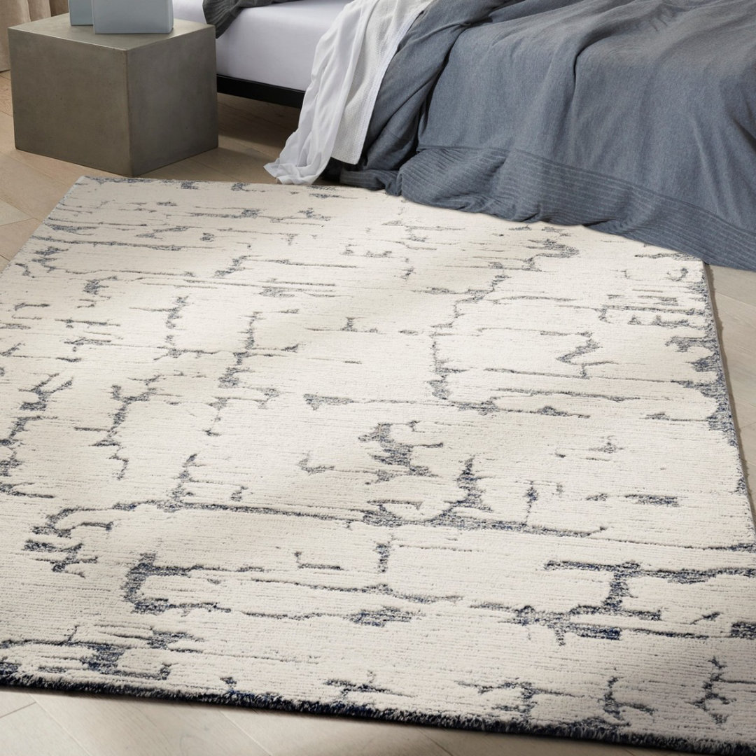 Anthonia Abstract Wool Hand Woven Area Rug