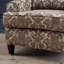 Chaise longue en jacquard de coton et lin