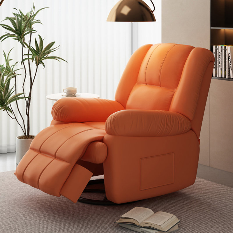 Fauteuil inclinable multifonctionnel à dossier épais avec poches, Orange