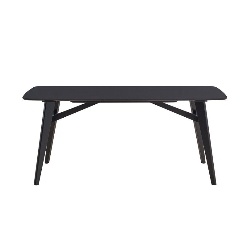 Wooden Rectangular Dining Table In Black
