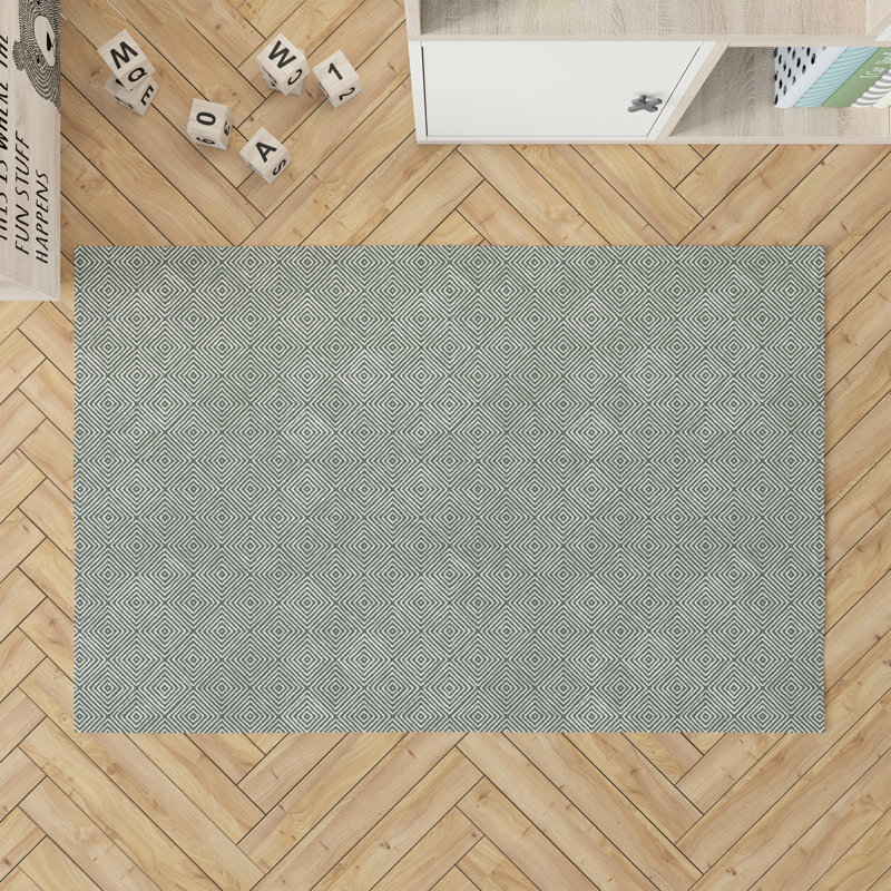 Tapis de jeu Ikat, Rectangle 60 po x 84 po, Chimichurri / vert