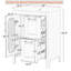 Meuble-lavabo moderne 24 po avec lavabo, deux tiroirs et porte, tablette réglable-109024680