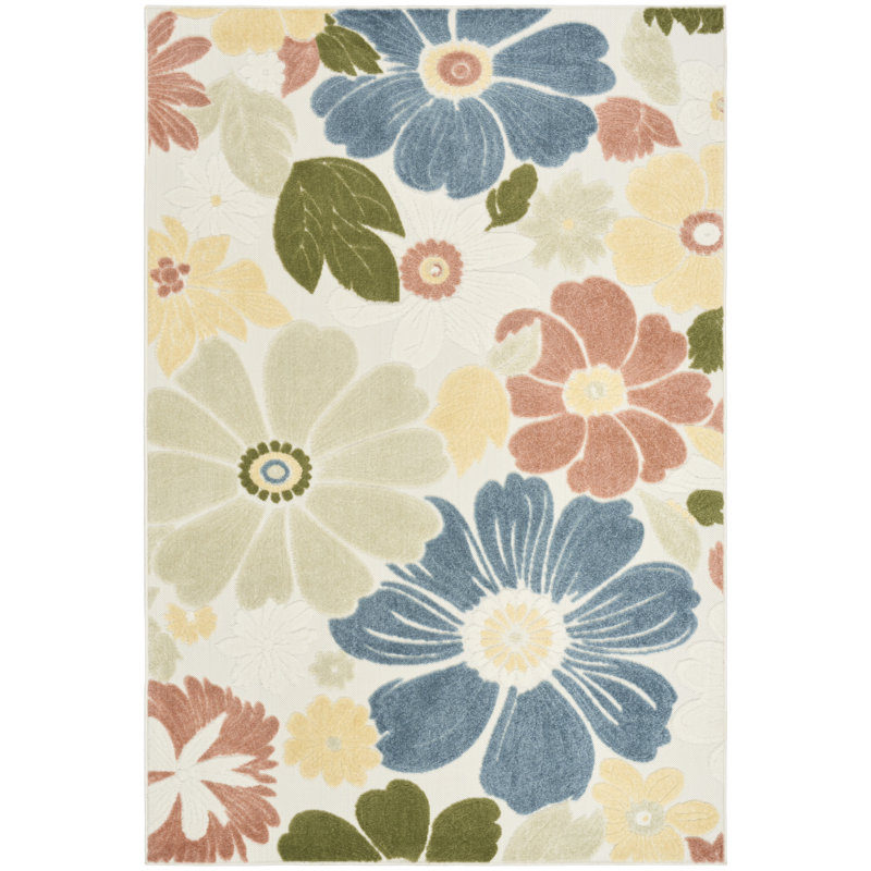 Aloha Multicolor Modern Rug, Rectangle 3'6" x 5'6"