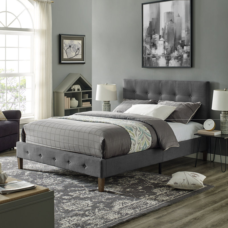 Wrought Studio Monona Upholstered Platform Bed & Reviews | Wayfair