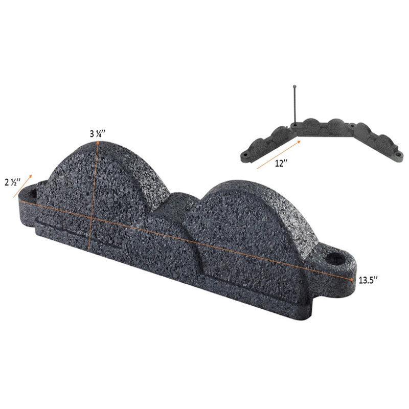 20 ft. L X 3 in. H, Black