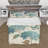 butterfly Blue Garden I - Farmhouse Duvet Cover Set - Microfiber Polyester-38758425