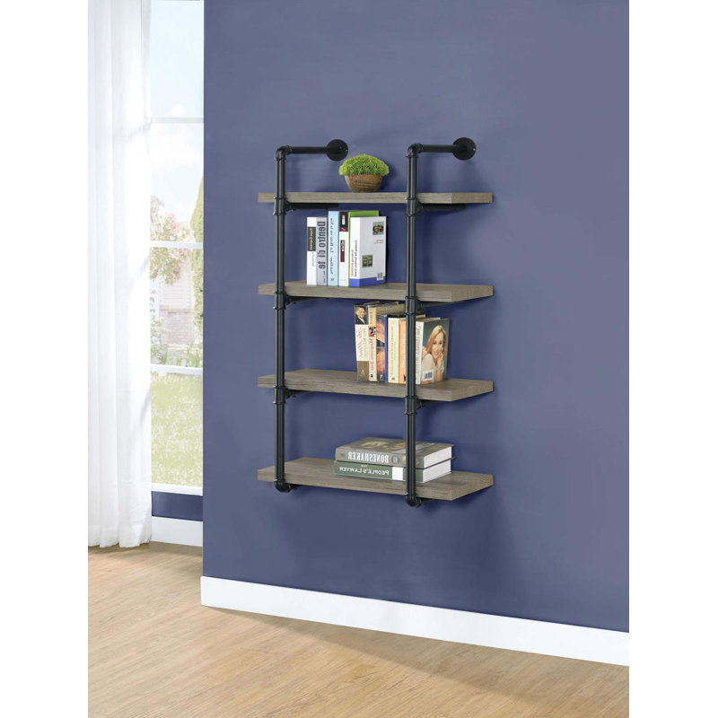 Jaishaun 4 Piece Tiered Shelf, Gray/Black